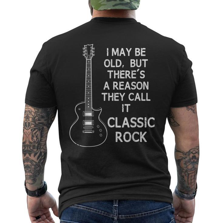 Guitar Guitarist Musician Rock Music Men Dad Men's Back Print T-shirt
