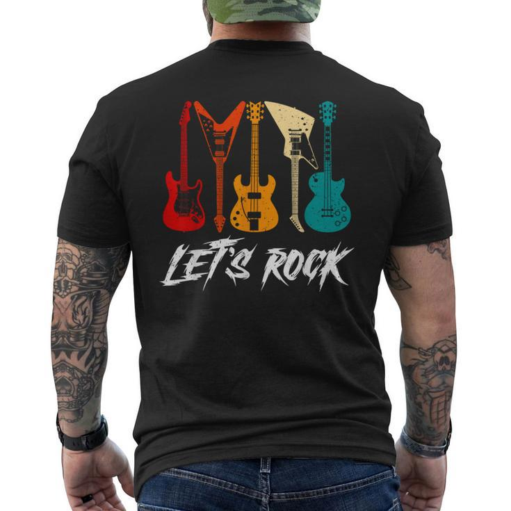 Guitar Player Guitarist Rock Music Lover Guitar Men's T-shirt Back Print