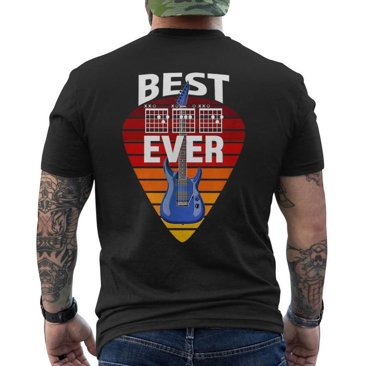 Guitarist Father Best Dad Ever Music Tab Chords Gift For Mens Mens Back Print T-shirt