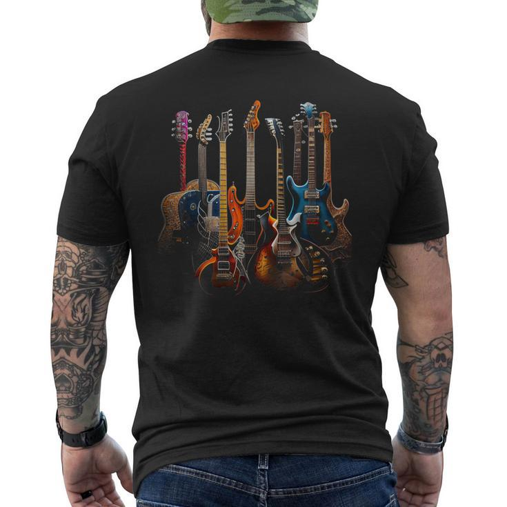Guitars Guitarists Men's T-shirt Back Print