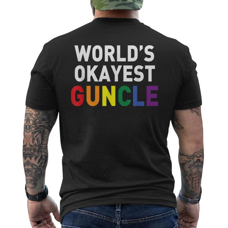 Guncle T  Proud Of My Gay Uncle Worlds Okayest Guncle Mens Back Print T-shirt