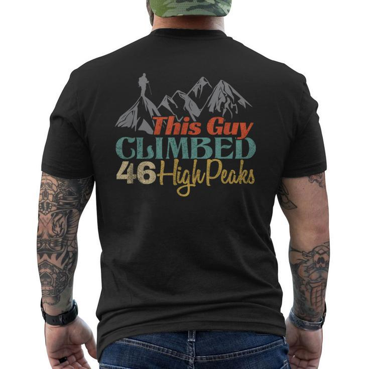 This Guy Climbed 46 High Peaks Men's T-shirt Back Print
