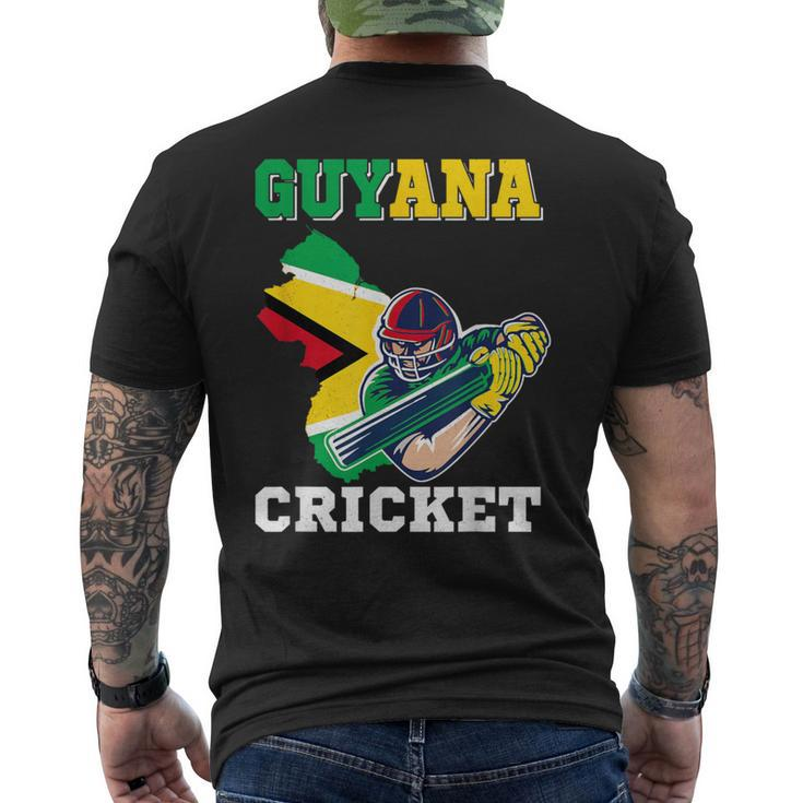 Guyana Cricket Player Flag Jersey Guyana Sports Men's T-shirt Back Print