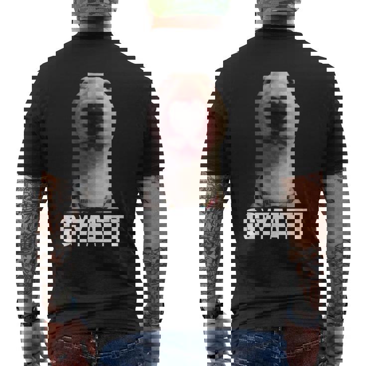 Gyatt Meme Damn Trend Reaction Cringe Gyatt Men's T-shirt Back Print