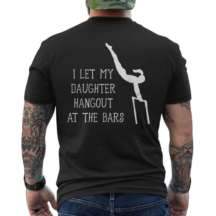 Gymnastics Dad Uneven Bars  Mens Back Print T-shirt