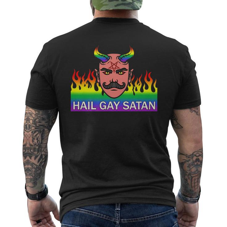 Hail Gay Satan Lgbt Pride   Mens Back Print T-shirt