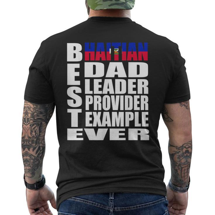 Haitian Dad For Men Haiti Fathers Day Idea Men's Back Print T-shirt
