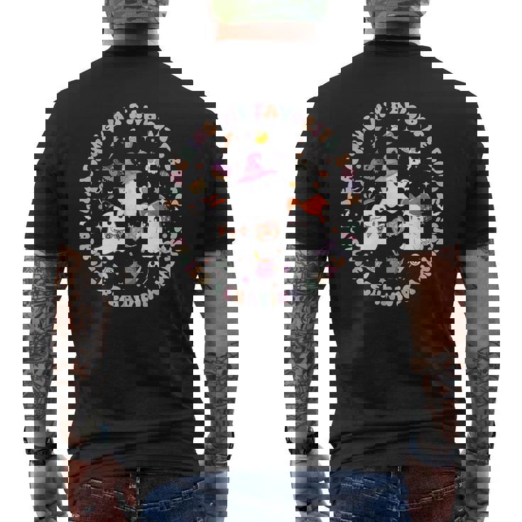 Halloween Aba Bcba Rbt Behavior Analyst Ghost Neurodiversity Men's T-shirt Back Print