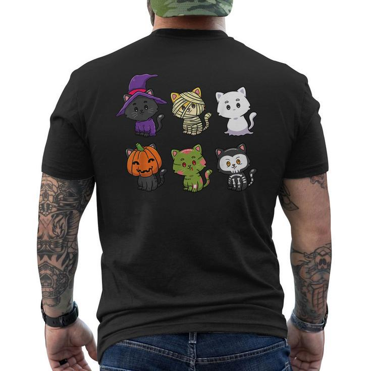 Halloween Cats Lover Horror Cat Costume Spooky Men's T-shirt Back Print