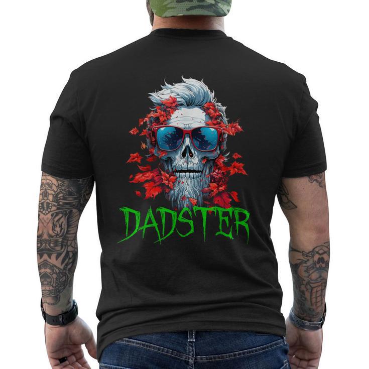 Halloween Dadster Skeleton With Red Sunglasses Dad Skull Men's T-shirt Back Print