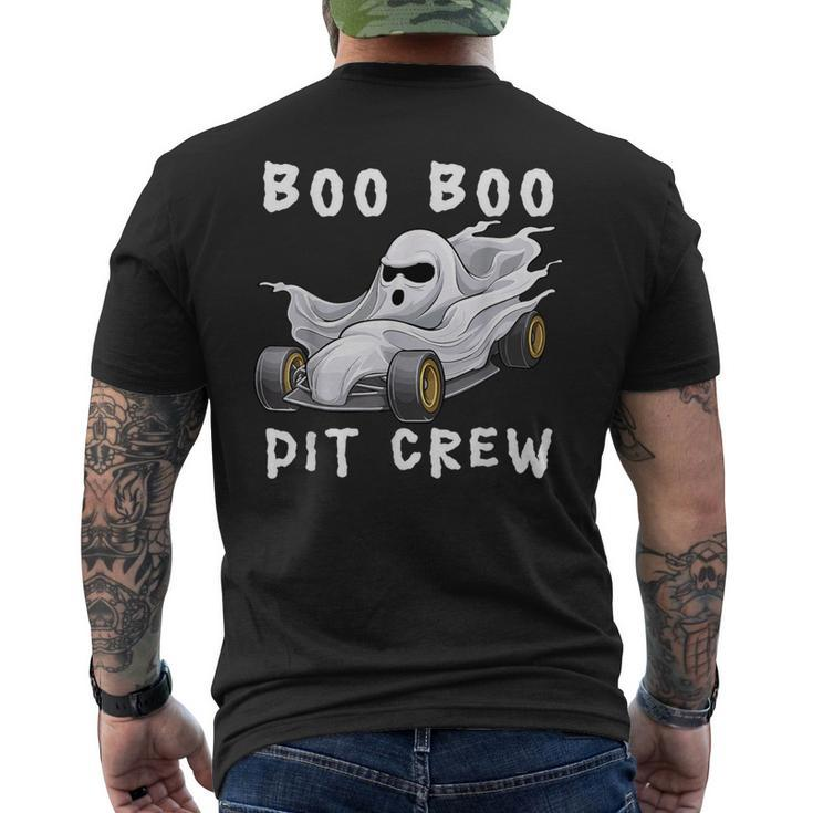 Halloween Race Car Party Racing Ghost Boo Matching Pit Crew Men's T-shirt Back Print