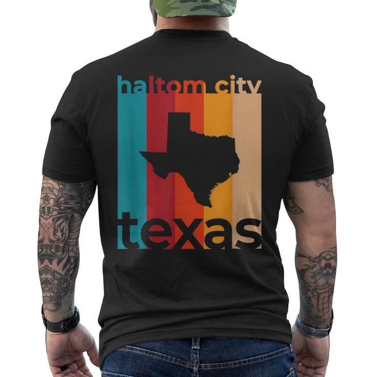 Haltom City Texas Souvenirs Retro Tx Men's T-shirt Back Print