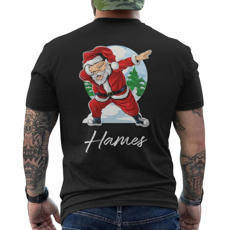Hames Name Gift Santa Hames Mens Back Print T-shirt