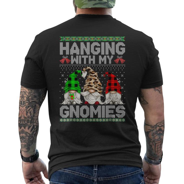 Hanging With My Gnomies Christmas Cute Gnomes Ugly Sweater Men's T-shirt Back Print