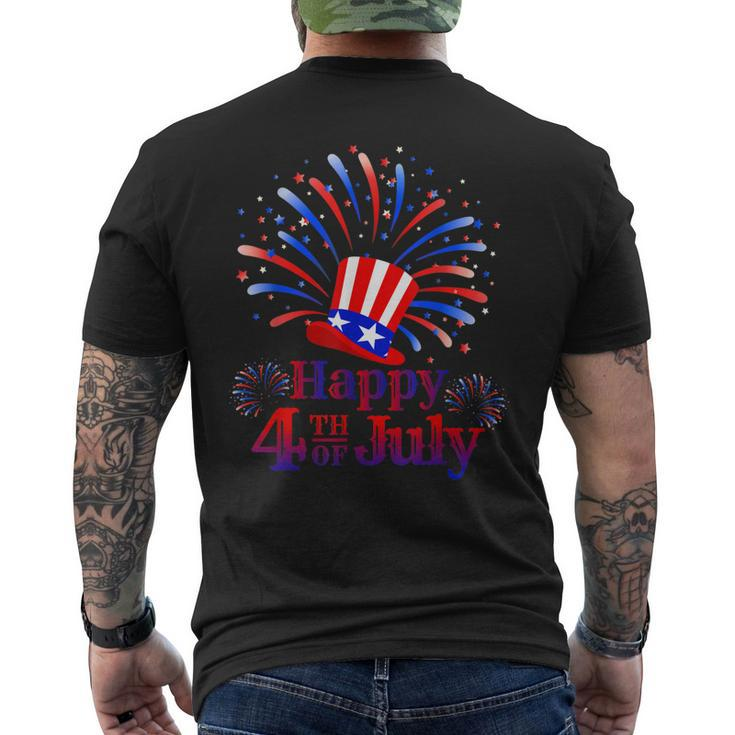 Happy 4Th Of July America Celebrating Freedom Men's Back Print T-shirt