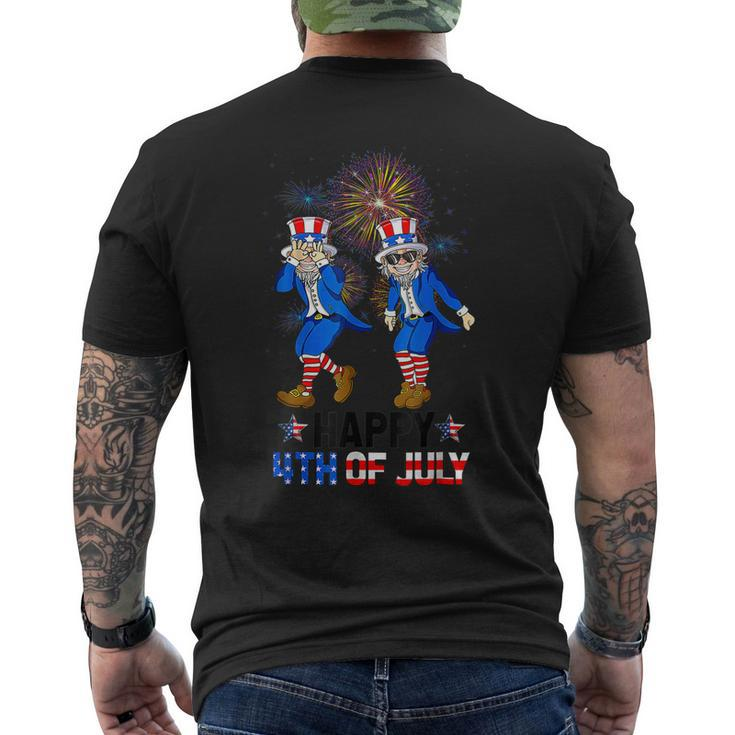 Happy 4Th Of July Uncle Sam Griddy Dance Men's Back Print T-shirt