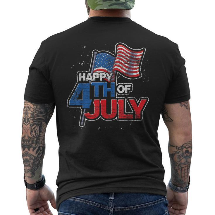 Happy 4Th Of July Us Flag United States Liberty 4Th Of July Men's Back Print T-shirt