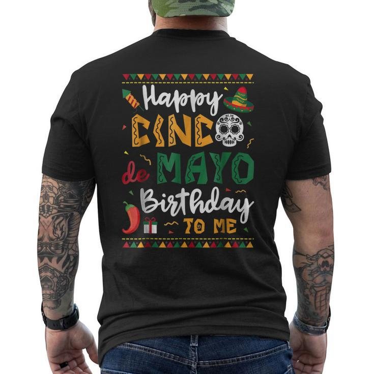 Happy Cinco De Mayo Birthday To Me Born In May Men's Back Print T-shirt