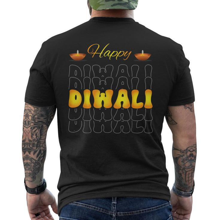 Happy Diwali Festival Of Lights For Indian Hinduism Men's T-shirt Back Print