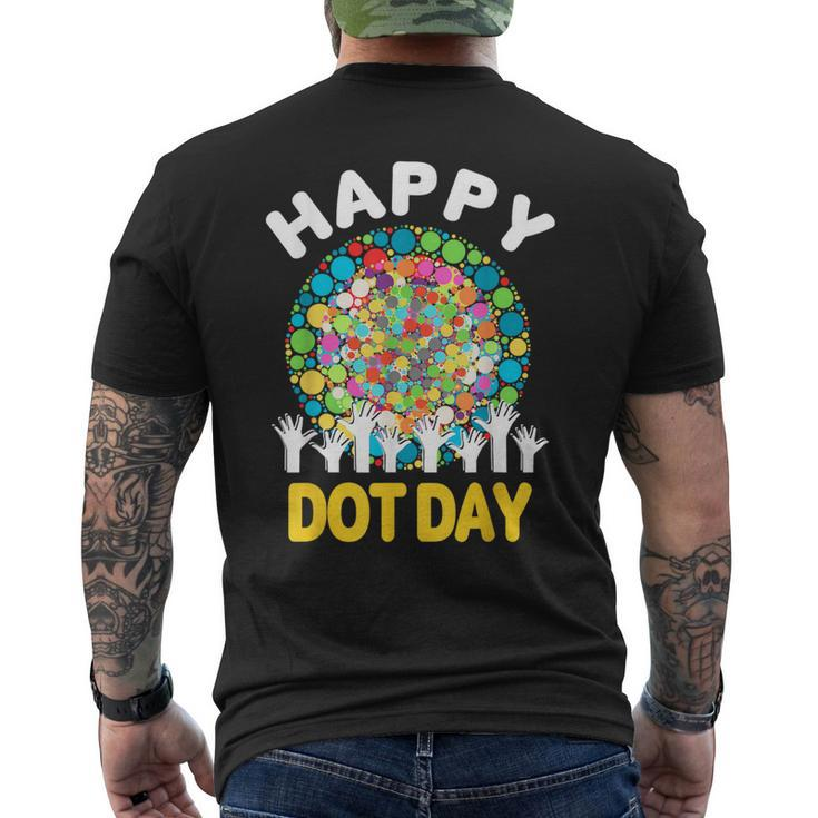 Happy Dot Day 2023 Colorful Dot Hand International Dot Day Men's T-shirt Back Print