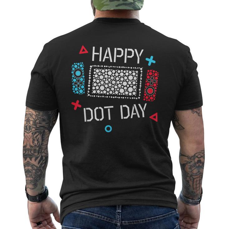 Happy Dot Day Gamers Boy Game Controller Colourful Polka Dot Men's T-shirt Back Print