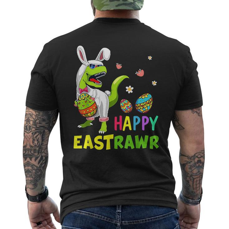 Happy Eastrawr T Rex Bunny Easter Egg Funny Dinosaur Kids Dinosaur Funny Gifts Mens Back Print T-shirt