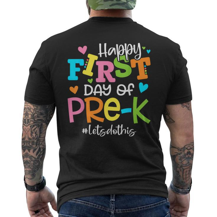 Happy First Day Of Pre-K Let's Do This Back To School Men's T-shirt Back Print
