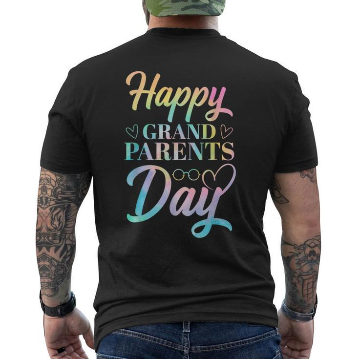 Happy Grandparents Day Tie Dye Men's T-shirt Back Print