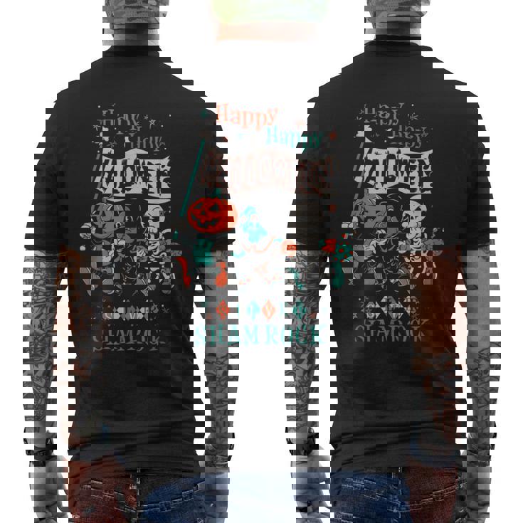 Happy Happy Halloween Vintage Cartoon Creepy Cute Pumpkin Pumpkin Funny Gifts Mens Back Print T-shirt