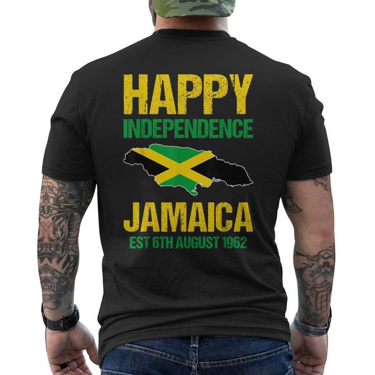 Happy Independence Jamaica Est 6Th August 1962 Jamaican  Mens Back Print T-shirt