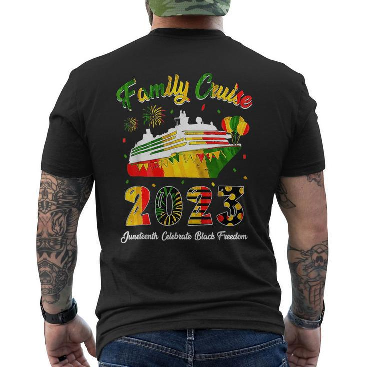 Happy Junenth Family Cruise 2023 American Melanin  Mens Back Print T-shirt