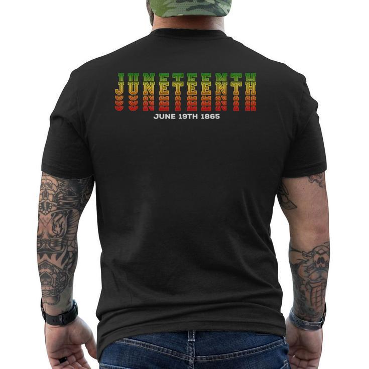 Happy Junenth Is My Independence Day Free Ish Black Men  Mens Back Print T-shirt
