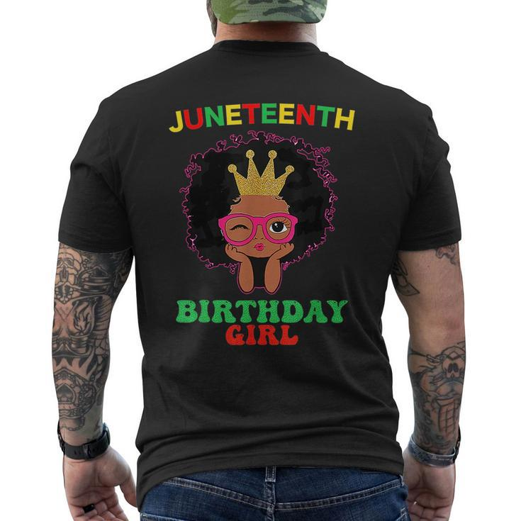 Happy Junenth My Independence Afro Black Birthday Girl  Mens Back Print T-shirt