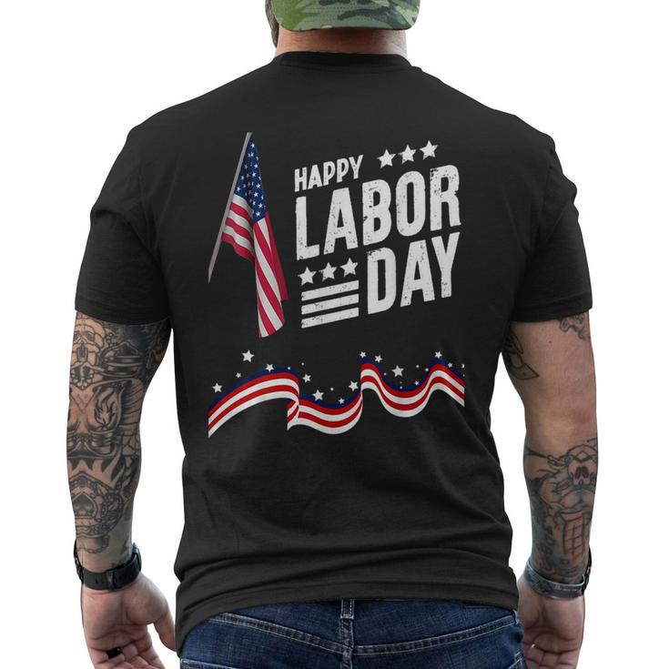 Happy Labor Day Graphic For American Workers Men's T-shirt Back Print