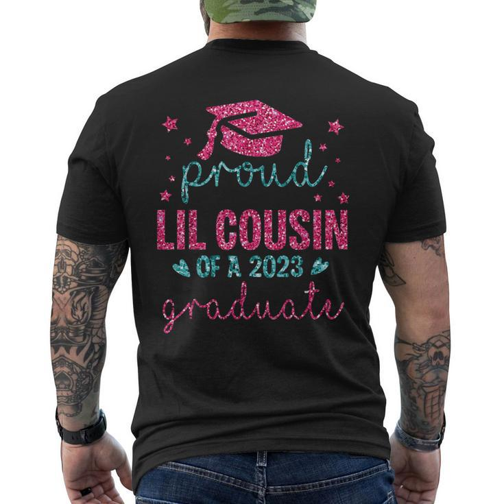 Happy Last Day Of School Proud Lil Cousin Of A 2023 Graduate  Mens Back Print T-shirt