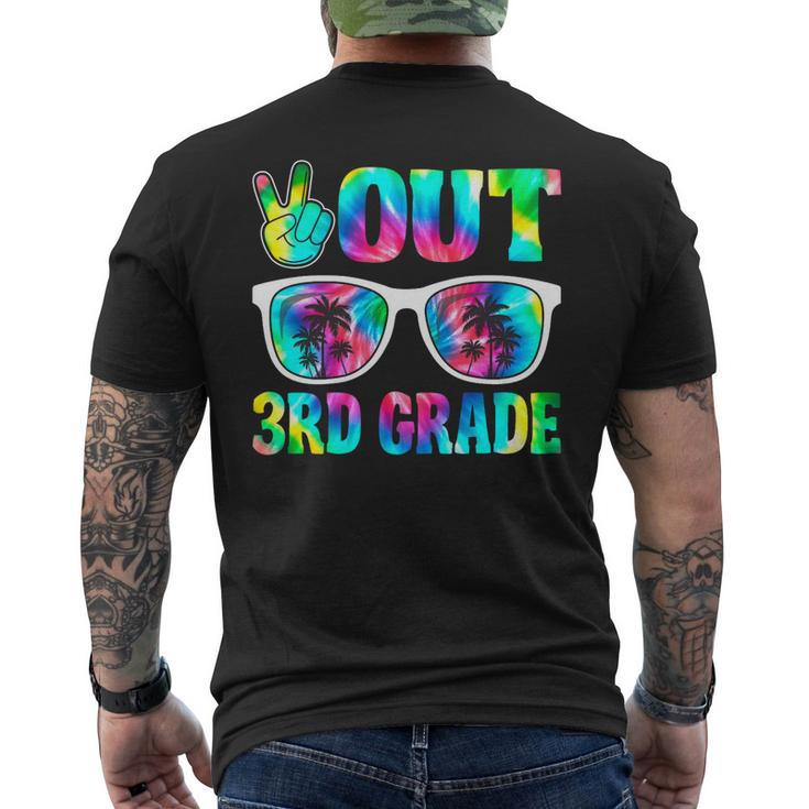 Happy Last Day Of School Peace Out 3Rd Grade Tie Dye Men's Back Print T-shirt