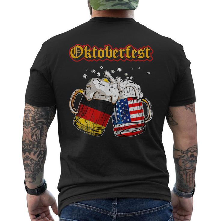 Happy Oktoberfest 2023 American German Munich Flag Men's T-shirt Back Print