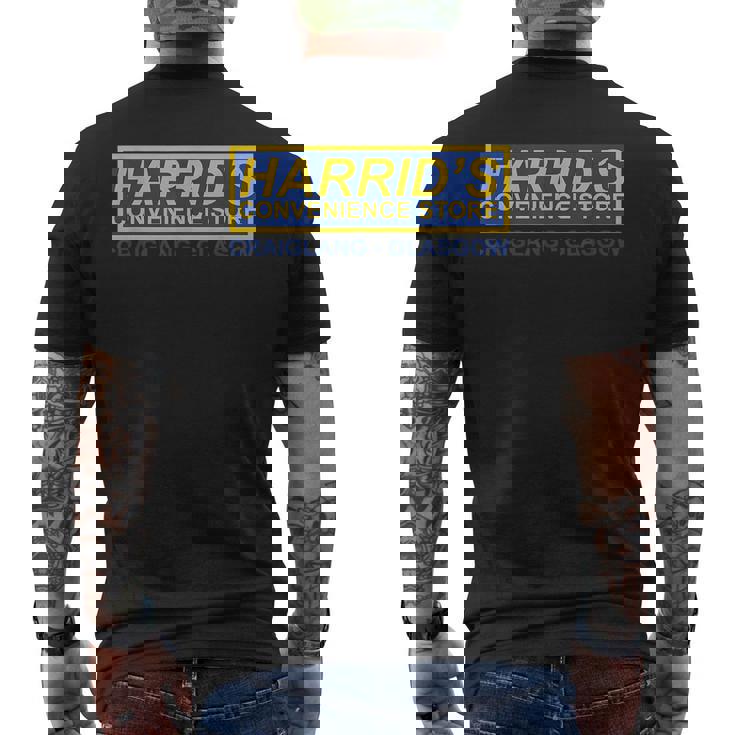 Harrids Convenience Store Craiglang Mens Back Print T-shirt