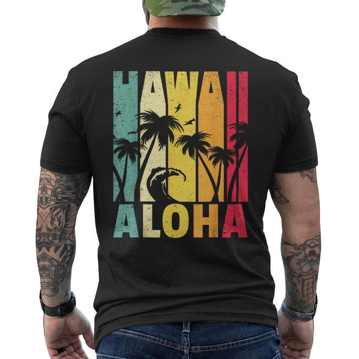 Hawaii Aloha State Vintage Retro Hawaiian Islands Gift  Mens Back Print T-shirt