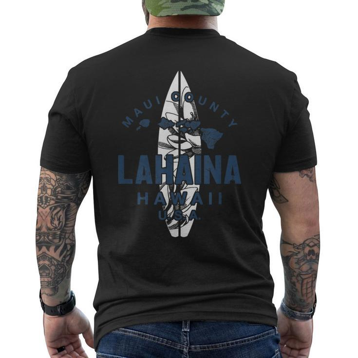 Hawaii Lahaina Maui Vintage Hawaiian Islands Surf Men's T-shirt Back Print