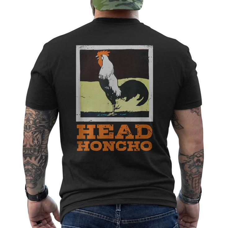 Head Honcho Vintage Rooster Illustration Perfect Boss Men's T-shirt Back Print