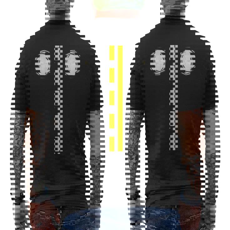 Headlights With Road Markings Funny Halloween Costume Mens Back Print T-shirt