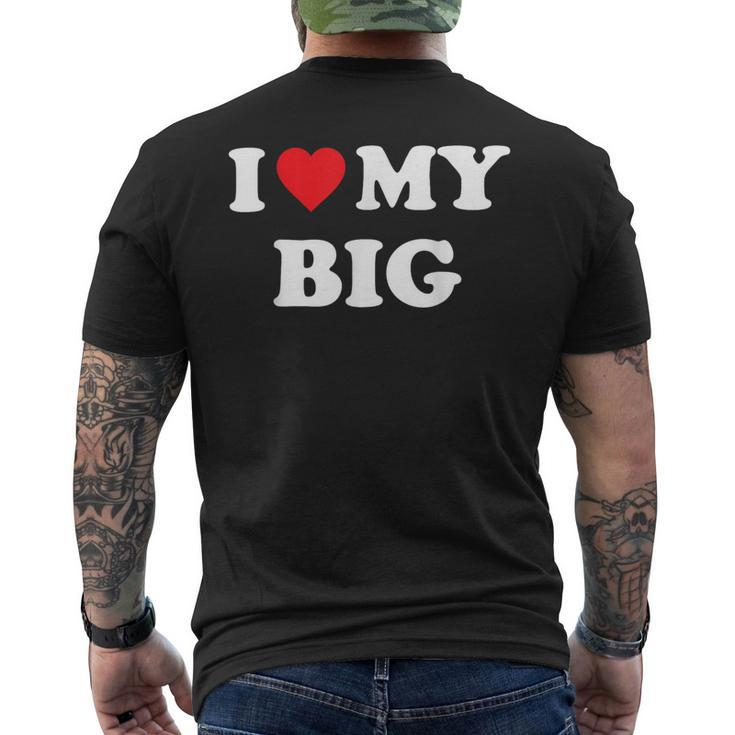 I Heart My Big Matching Little Big Sorority Men's T-shirt Back Print