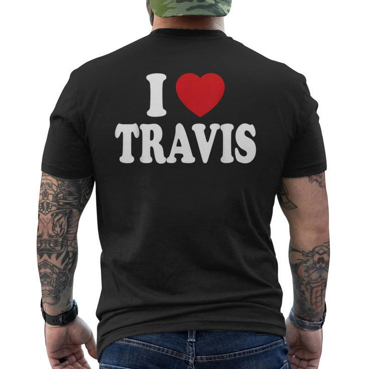 I Heart Love Travis Men's T-shirt Back Print