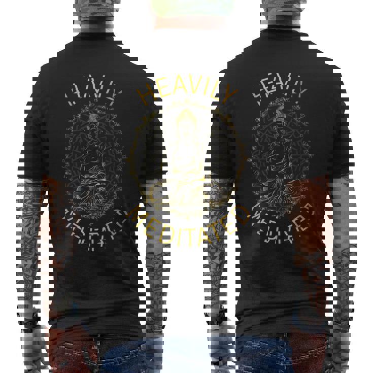 Heavily Meditated Yoga Meditation Spiritual Warrior Buddhist Men's Back Print T-shirt
