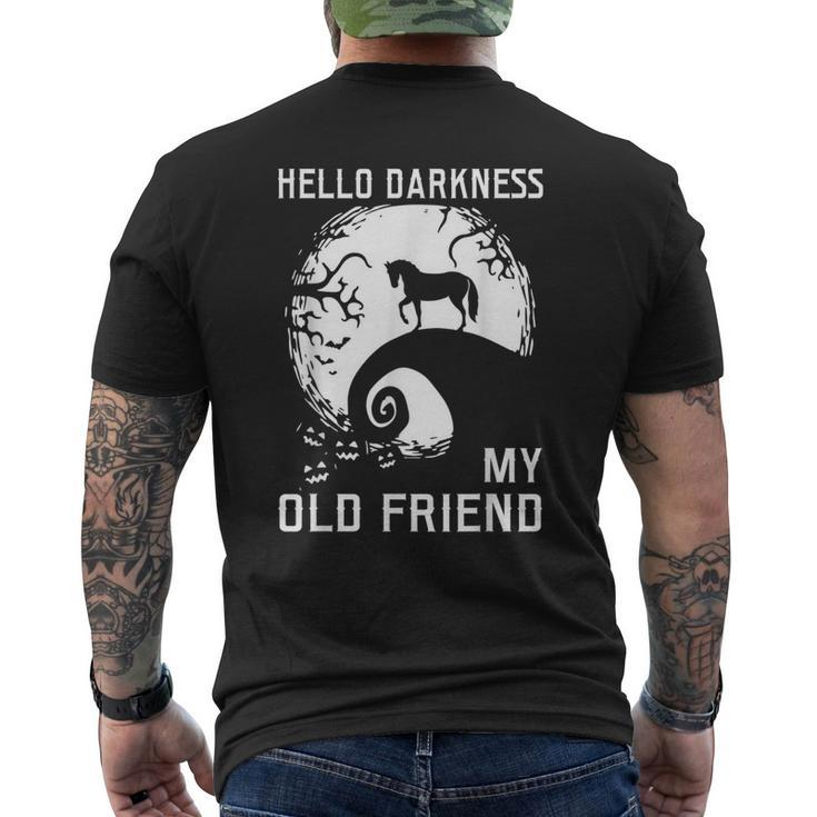 Hello Darkness My Old Friend Halloween Men's Back Print T-shirt