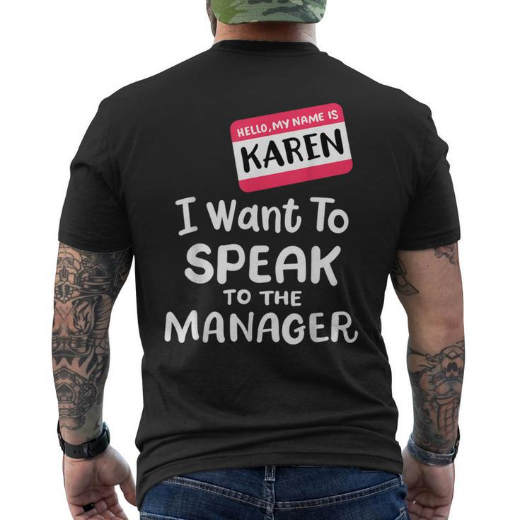 Hello I'm Karen I Want To Speak To Manager Halloween Men's T-shirt Back Print