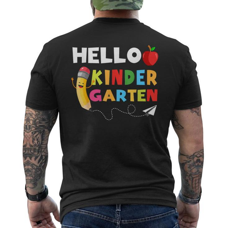 Hello Kindergarten Team Kindergarten Back To School Toddler Men's T-shirt Back Print