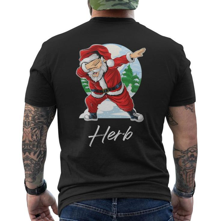 Herb Name Gift Santa Herb Mens Back Print T-shirt
