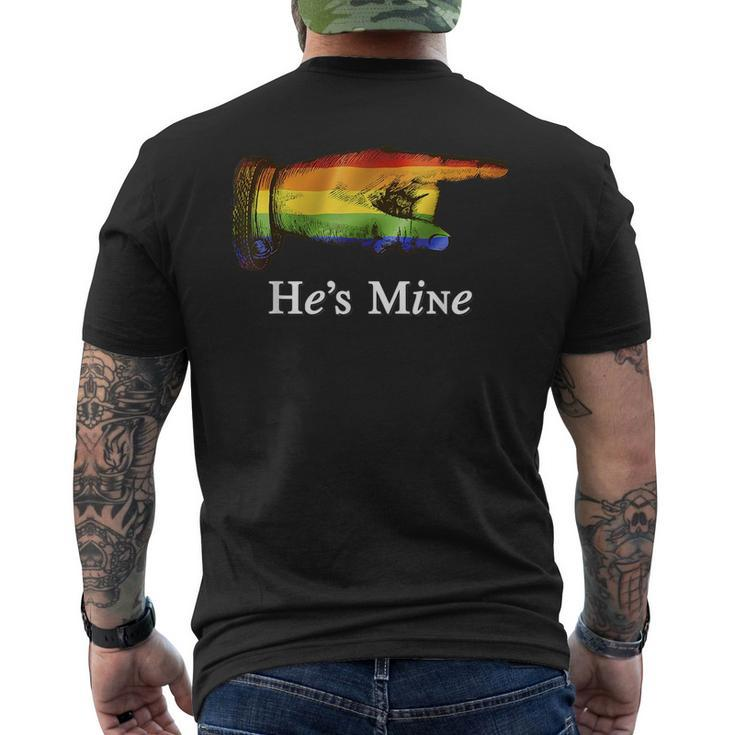 Hes Mine Gay Couple  - Im His Matching  Mens Back Print T-shirt
